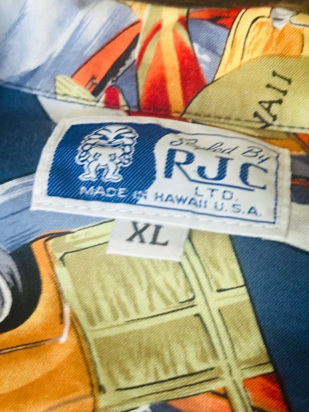 Men’s RJC Hawaiian Shirt  Hot Rod Cars Aloha Floral Short Sleeve XL Extra Large
